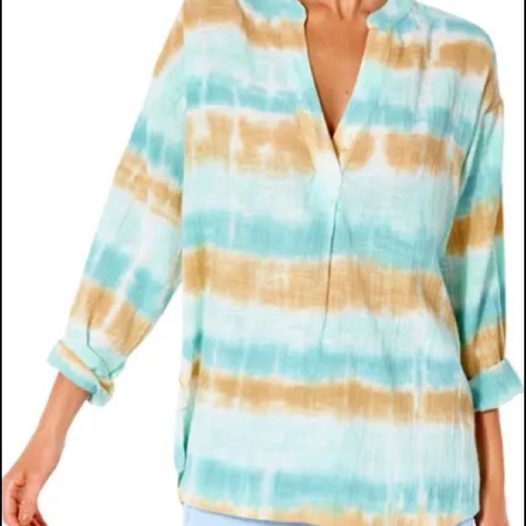 ☀️RIP CURL☀️ TIE DYE CLASSIC SURF SHIRT COVER UP - Picture 8 of 15